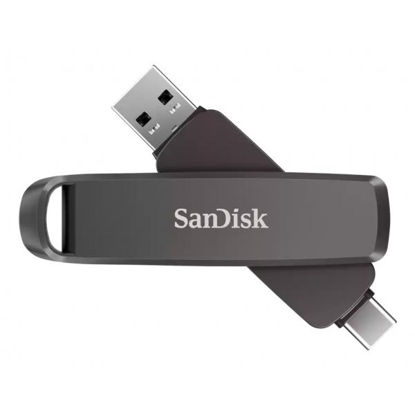 SanDisk SDDDE1-2T00-G46 unità flash USB 2 TB USB Type-A / USB Type-C 3.2 Gen 2 [3.1 Gen 2] Nero (SD EXTREME PRO DUAL DRIVE 2TB - METAL DRIVE 1000/900MB/S USB C+T)