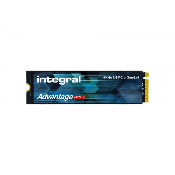 Integral WDS400T2X0E-00BCA0-IN drives allo stato solido 4 TB M.2 PCI Express 4.0 NVMe TLC (4TB - 4000GB SSD M.2 2280 NVME 1.4 PCIe Gen4 x4 R-7200MBs W-6850MBs IOPS R-940K W-1000K TLC TBW 2800 ADVANTAGE PRO-1 INTEGRAL)
