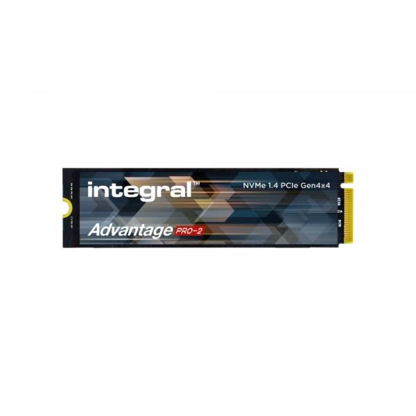 Integral INSSD4TM2280G4AP2X drives allo stato solido 4 TB M.2 PCI Express 4.0 NVMe TLC (4TB - 4000GB SSD M.2 2280 NVME 1.4 PCIe Gen4 x4 R-7200MBs W-6200MBs IOPS R-950K W-1400K TLC TBW 2400 ADVANTAGE PRO-2 INTEGRAL)