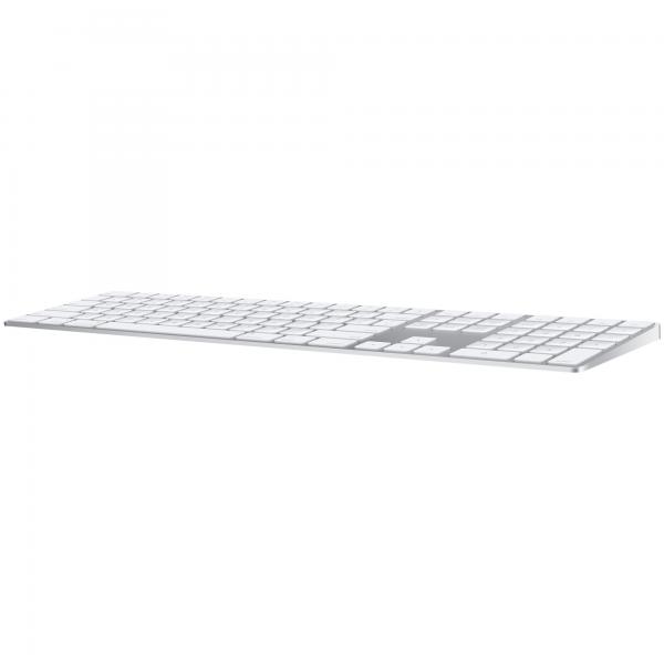 Apple Magic Keyboard w/ Numeric Keypad tastiera Universale Bluetooth QWERTY Inglese UK Argento, Bianco (MAGIC KEYBOARD WITH NUM KEYPAD UK) - Versione UK