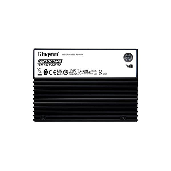 Kingston Technology 7.68TB DC3000ME U.2 PCIe 5.0 NVMe TCG Opal SSD Enterprise (Kingston DC3000ME - SSD - Enterprise - crittografato - 7.68 TB - interno - 2.5 - U.2 PCIe 5.0 x4 [NVMe] - 256 bit AES - TCG Opal Encryption 2.0)