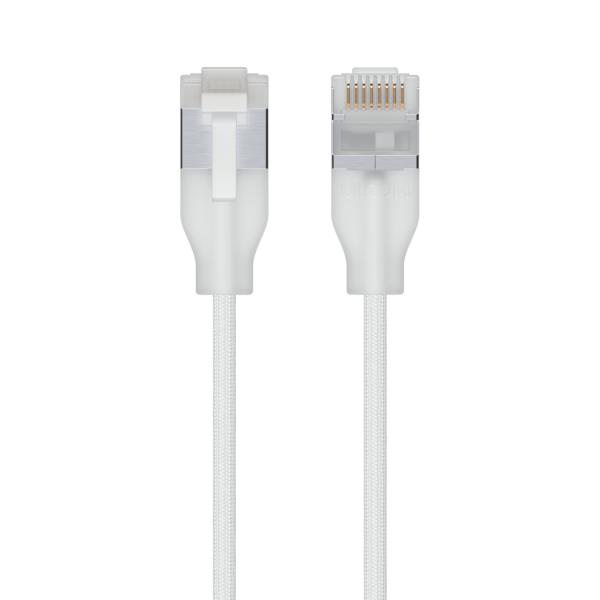 Ubiquiti UACC-Cable-Patch-EL-C6A-0.15M-W-24 cavo di rete Translucent, Bianco 0,15 m Cat6a (Ultra-thin braided shielded - RJ45 patch cable, designed - and optimized for 10 GbE networking. 0.15M-W-24 - Warranty: 24M)