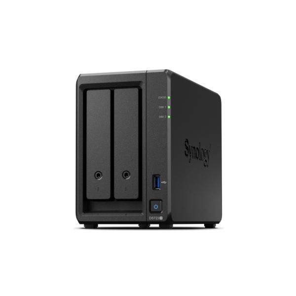 Synology DiskStation DS723+ NAS Desktop Ryzen Embedded R1600 2 GB DDR4 16 TB HDD DiskStation Manager Nero