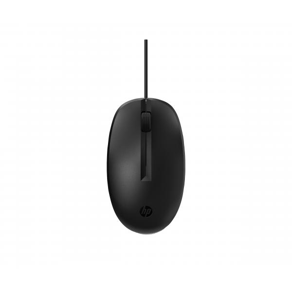 HP 128 - Mouse - Laser - Cablato - Nero