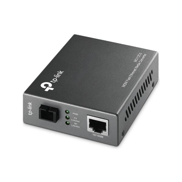 TP-LINK MC112CS - convertitore multimediale - 100Mb LAN - 10Base-T, 100Base-FX, 100Base-TX - RJ-45 / SC single mode - fino a 20 km - 1310 (TX)