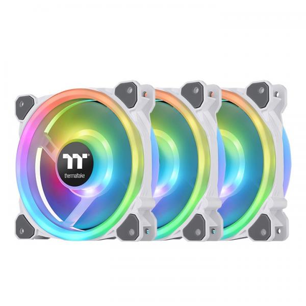 Thermaltake Riing Trio 12 - TT Premium Edition - Ventola per case - 120 mm - Bianco (confezione da 3)