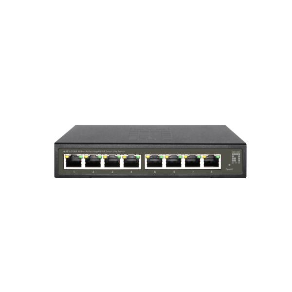 Switch LevelOne Hilbert Gigabit PoE Smart Lite a 8 porte, 802.3at/af PoE, 8 uscite PoE, budget energetico PoE da 112,8 W, gestito, L2, Gigabit Ethernet (10/100/1000), Full Duplex, Power over Ethernet (PoE)