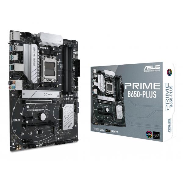 ASUS Prime B650-Plus - scheda madre - ATX - Socket AM5 - chipset AMD B650 - USB-C 3.2 Gen2, USB 3.2 Gen 2, USB 3.2 Gen 1, USB-C 3.2 Gen 1 - 2.5 Gigabit LAN - grafica integrata (CPU richiesta)