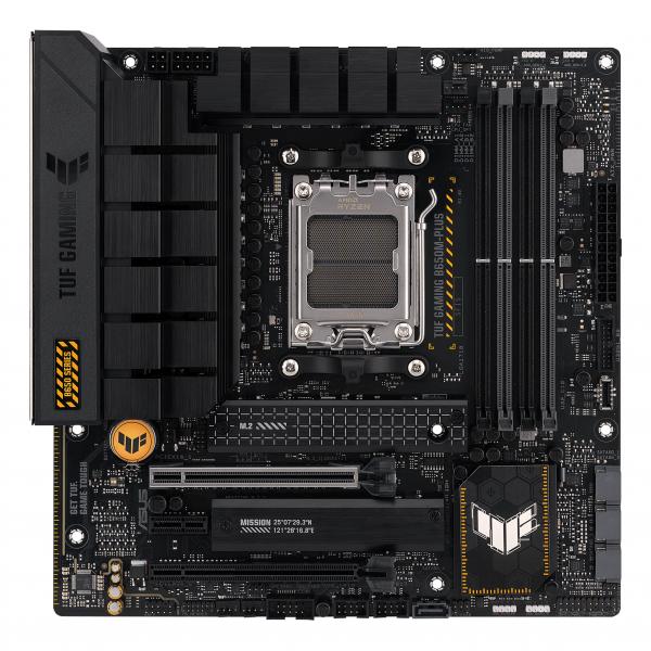 ASUS TUF Gaming B650M-Plus - scheda madre - micro ATX - Socket AM5 - Chipset AMD B650 - USB-C 3.2 Gen 2x2, USB 3.1 Gen 2, USB 3.2 Gen 2, USB-C 3.2 Gen 1 - 2,5 Gigabit LAN - grafica integrata (CPU richiesta)