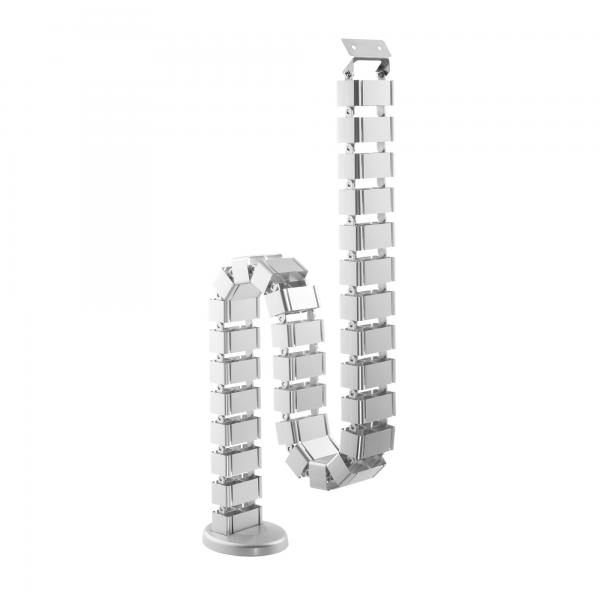 Canalina flessibile InLine per tavoli regolabili in altezza - 4 camere - grigia