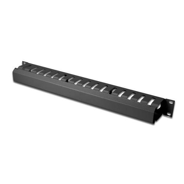Pannello di gestione cavi DIGITUS con coperchio rimovibile per armadi da 483 mm (19), 1U