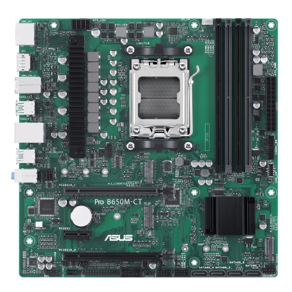 ASUS PRO B650M-CT-CSM - scheda madre - micro ATX - Socket AM5 - Chipset AMD B650 - USB-C 3.2 Gen2, USB 3.2 Gen 2, USB 3.2 Gen 1 - Gigabit LAN - grafica integrata (CPU richiesta)