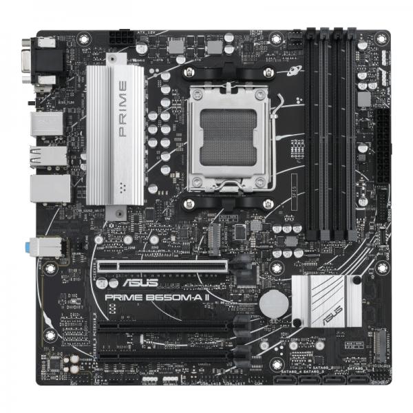 ASUS PRIME B650M-A II-CSM - scheda madre - micro ATX - Socket AM5 - Chipset AMD B650 - USB 3.2 Gen 1, USB 3.2 Gen 2, USB-C 3.2 Gen 1 - 2.5 Gigabit LAN - grafica integrata (CPU richiesta)