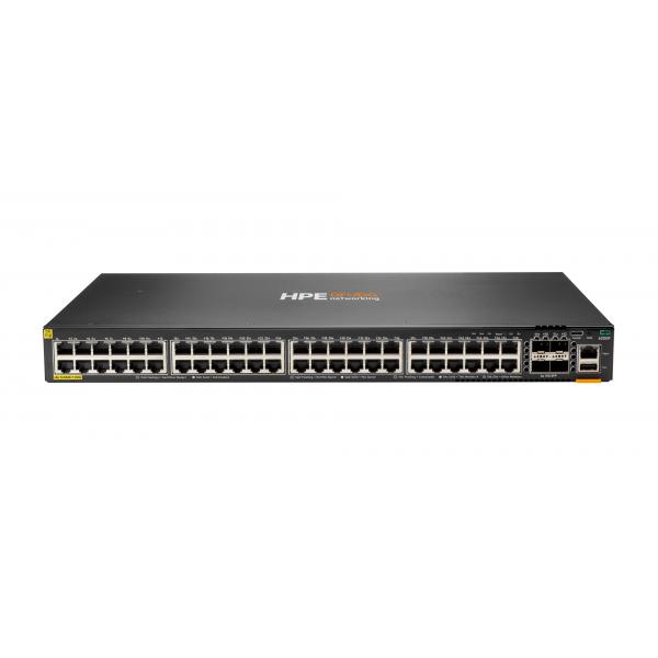 Switch HPE Aruba 6200F 48G Classe 4 PoE 4SFP+ 370 W - Switch - distanza di stack max 10 km - L3 - gestito - 48 x 10/100/1000 (PoE+)