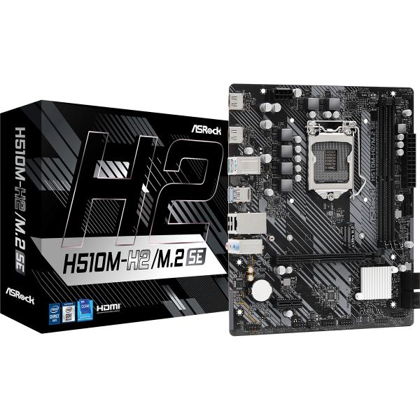 ASRock H510M-H2/M.2 SE - scheda madre - micro ATX - socket LGA1200 - chipset H510 - USB 3.2 Gen 1 - Gigabit LAN - grafica integrata (CPU richiesta)