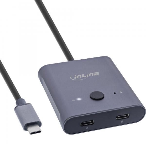 InLine USB-C Switch - bidirektionaler Umschalter - 8K - 10Gb/s - 100W