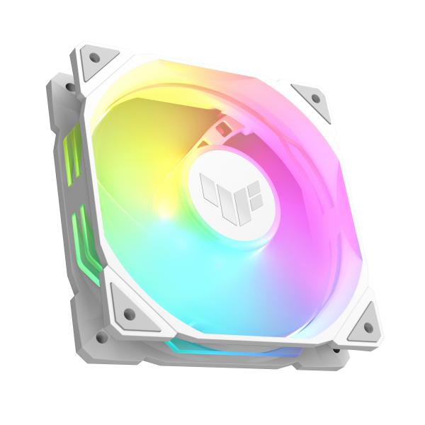 ASUS TUF Gaming TR120 ARGB - Kit ventola per case - Pale della ventola inverse - 120 mm - Bianco (confezione da 3)