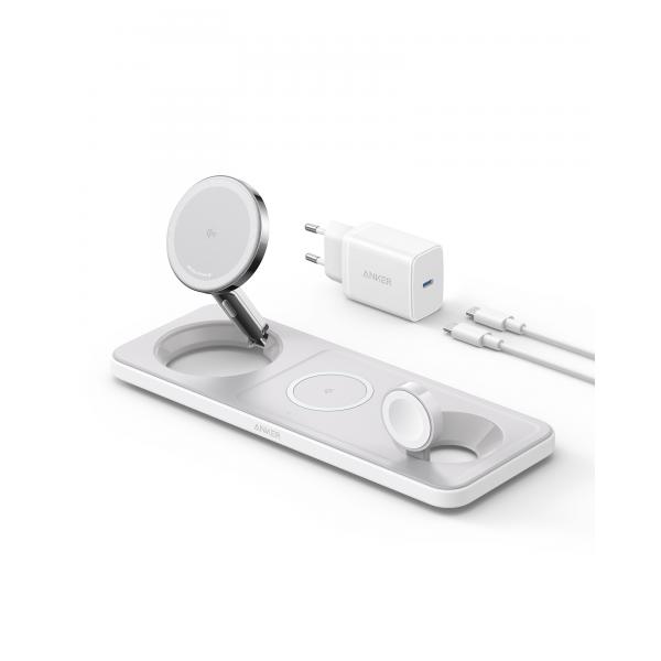 Innovazioni Anker Anker MagGo, da interno, USB, ricarica wireless, bianco