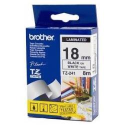 Brother TZe-241 - Adesivo standard - Nero su bianco - Rotolo (1,8 cm x 8 m)