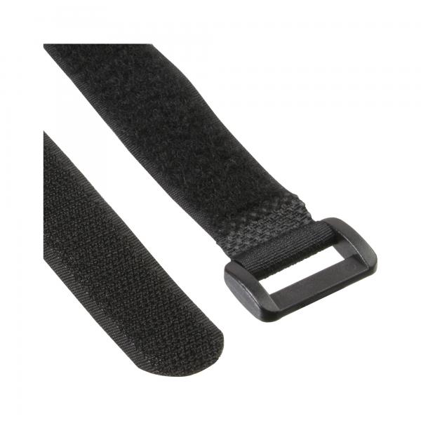 Anelli in velcro InLine 25x500mm - confezione da 10 - nero