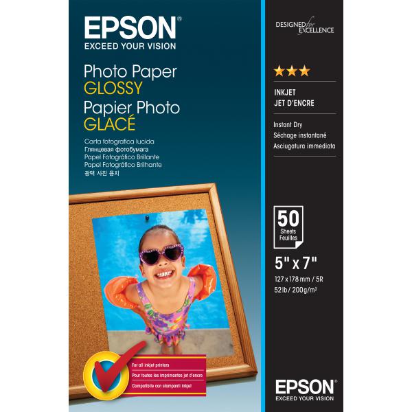 Epson Glossy - 127 x 178 mm - 200 g/m² - 50 fogli di carta fotografica