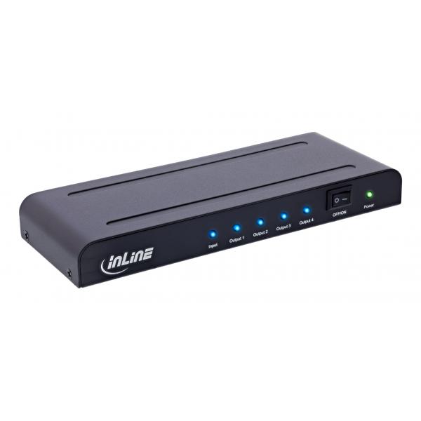 InLine HDMI Splitter/Verteiler - 4-fach - 4K2K@60Hz kompatibel