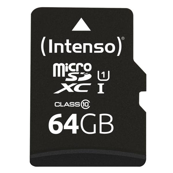 Intenso Premium - Scheda di memoria flash (adattatore da microSDXC a SD incluso)