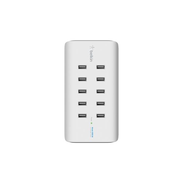 Belkin ROCKSTAR - stazione di ricarica - 120 watt - 10 porte di uscita (10 x USB a 4 pin tipo A)