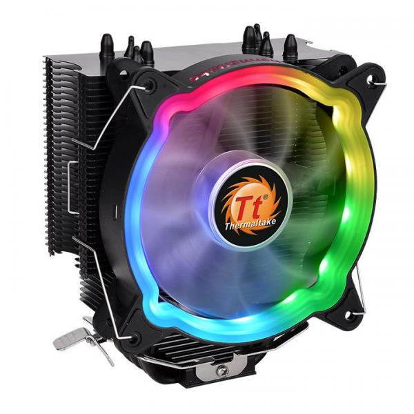 Thermaltake UX200 ARGB Lighting - Raffreddatore ad aria del processore - (per: LGA775, LGA1156, AM2, AM2+, AM3, LGA1155, AM3+, FM1, FM2, LGA1150, LGA1151, AM4, LGA1200)