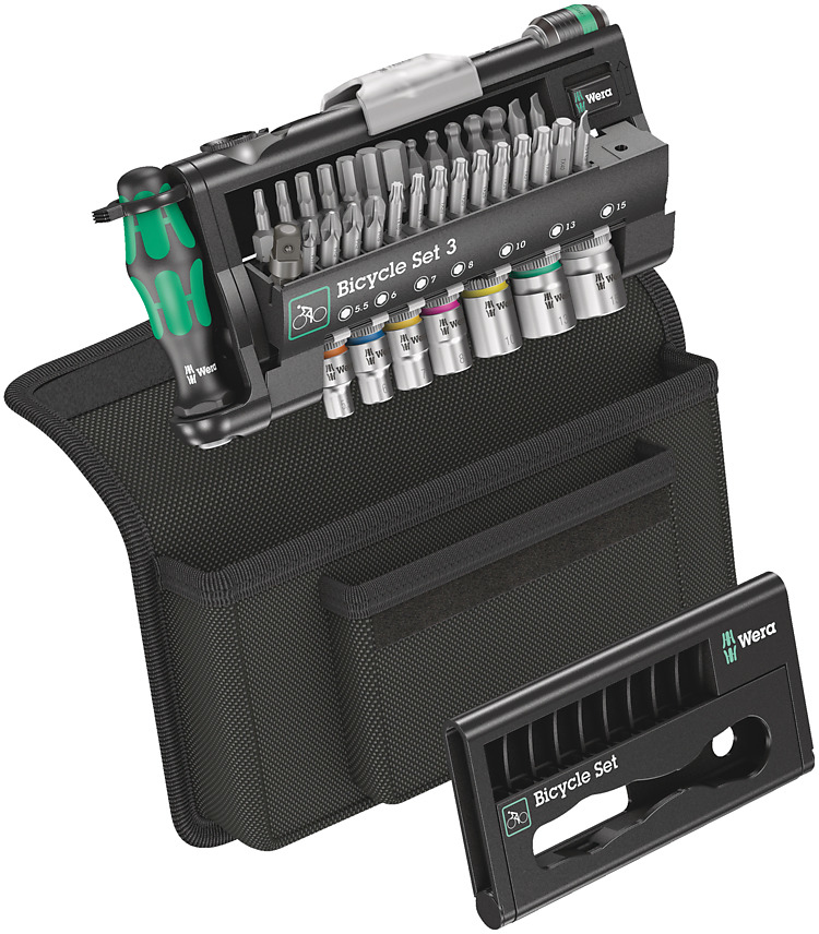 Wera 05004172001 Set di attrezzi per bicicletta Set di attrezzi per bicicletta Nero Verde T10 T15 T20 T25 T27 T30 T40 210mm 65mm