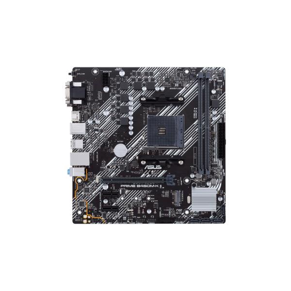 ASUS PRIME B450M-K II - scheda madre - micro ATX - Socket AM4 - Chipset AMD B450 - USB 3.2 Gen 1 - Gigabit LAN - grafica integrata (CPU richiesta)