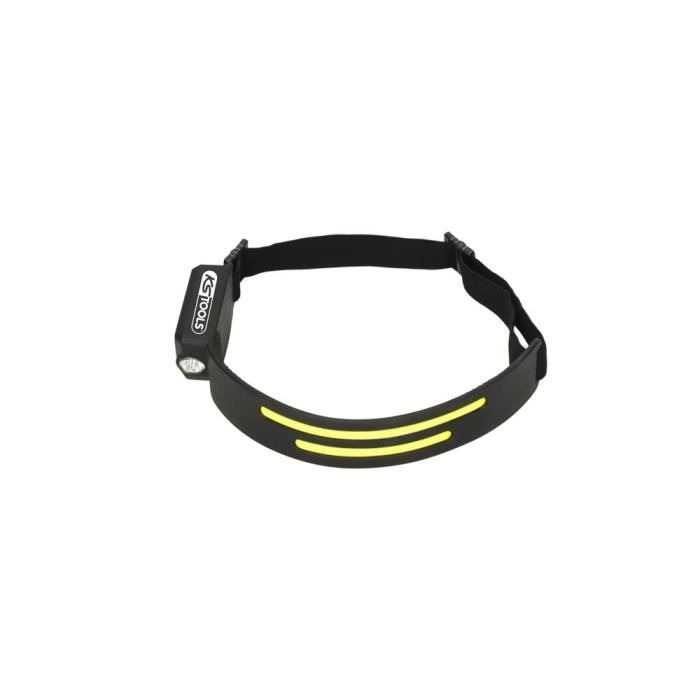 Lampada frontale flessibile - KS TOOLS - 150.4520F - Lampada frontale a LED potente da 300 lumen - Lampada frontale ricaricabile flessibile