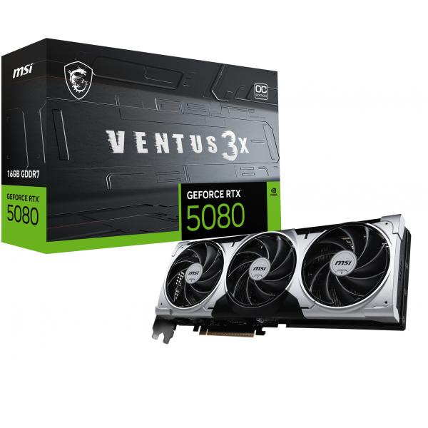 Scheda grafica - MSI - GeForce RTX 5080 VENTUS 3X OC PLUS - 16 GB