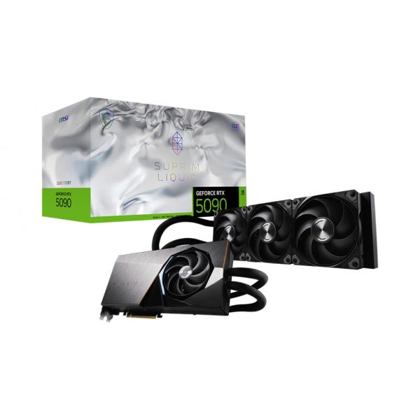 Scheda grafica - MSI - GeForce RTX 5090 Suprim Liquid SOC - 32 GB - Raffreddamento a liquido - PCIe Gen 5