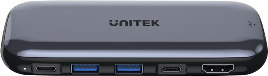 UNITEK uHUB H6 - USB Typ-C - HDMI - USB 2.0 - USB 3.2 Gen 1 (3.1 Gen 1) Type-A - USB Typ-C - 10000 Mbit/s - 60 Hz - 3860 x 2160 - 3860 x 2160 Pixel (D1046A)