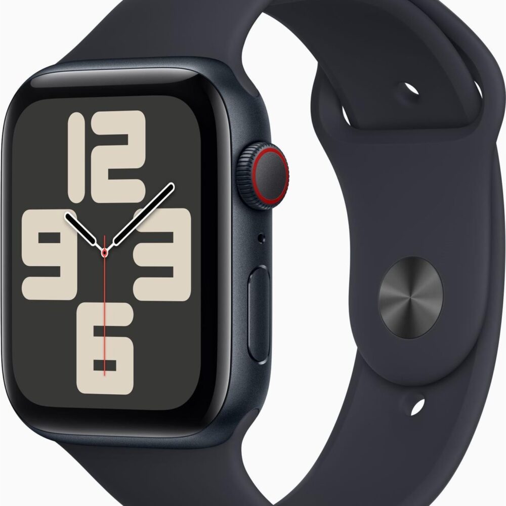 APPLE Watch SE GPS + Cellular 44mm Midnight Aluminium Case with Midnight Sport Band - M/L (MRH83QF/A)