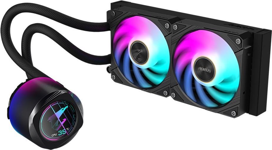 GIGABYTE AORUS WATERFORCE X II 240 - Prozessor-Flüssigkeitskühlsystem - (für: LGA115x Socket, LGA1200, LGA1700, AM4, AM5, TR4, sTR5) - Kupfersockel - 120 mm (GP-AORUS WATERFORCE X II 240)