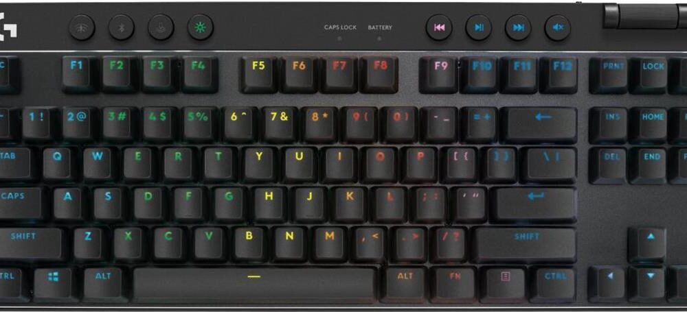 Logitech G PRO X TKL - Tastatur - Gaming - Hintergrundbeleuchtung - kabellos - 2,4 GHz, Bluetooth - QWERTY - US International - Tastenschalter: Tactile - Schwarz (920-012136)