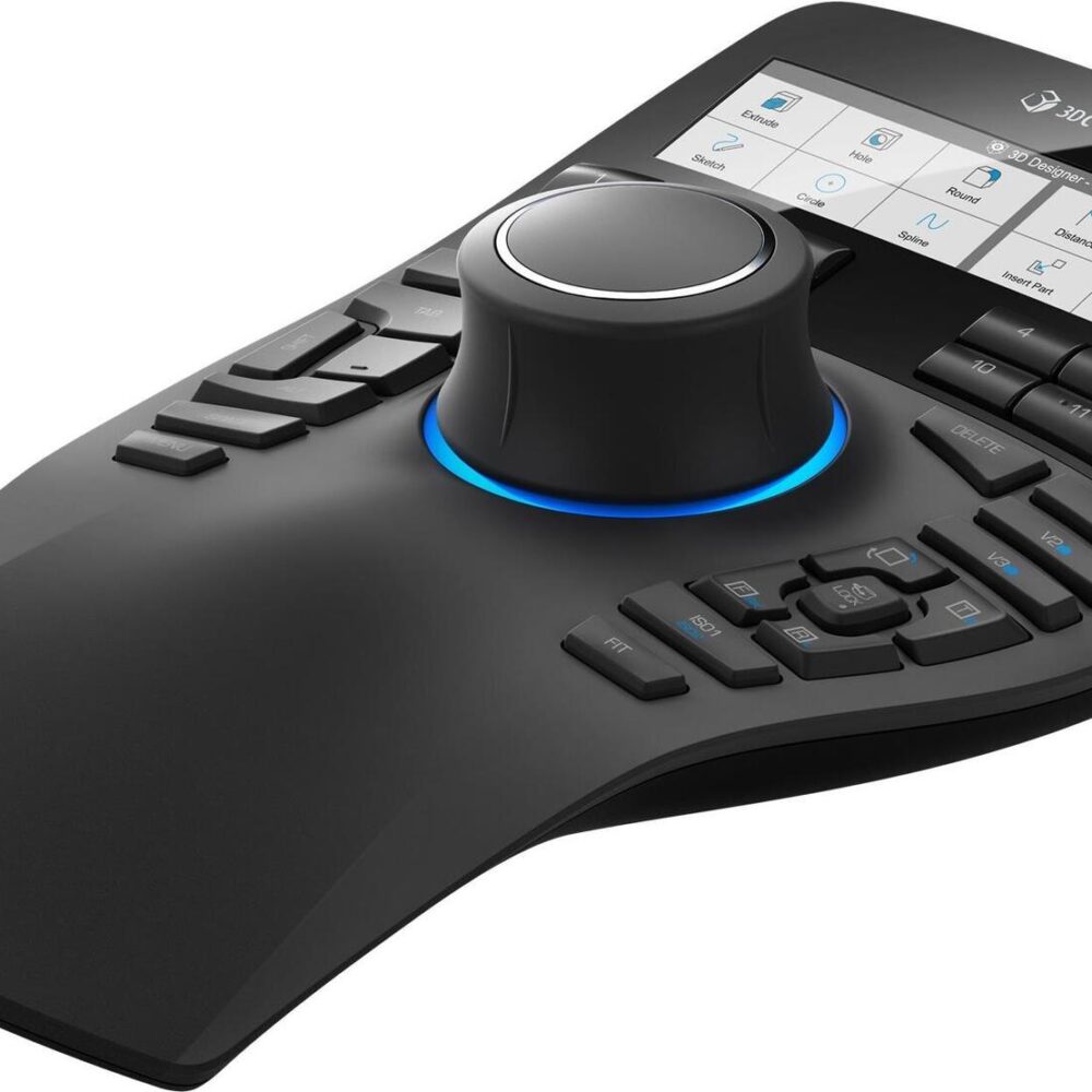 3Dconnexion SpaceMouse Enterprise Kit 2 - 3D-Maus - ergonomisch - rechts- und linkshändig - 31 Tasten - kabelgebunden (3DX-700135)