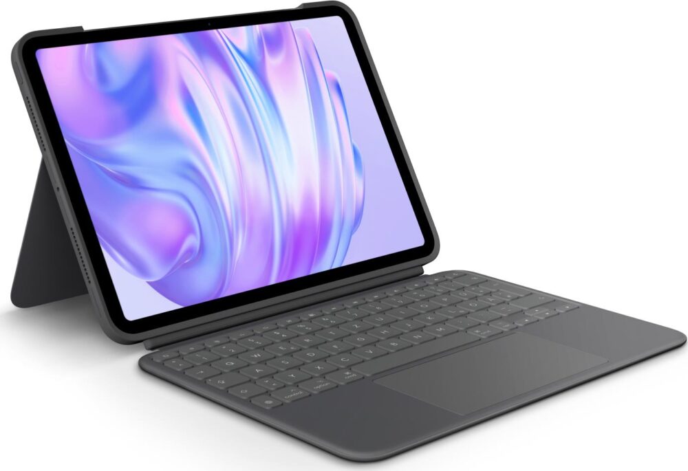 Logitech Combo Touch - Tastatur und Foliohülle - mit Trackpad - hinterleuchtet - Apple Smart connector - QWERTZ - Deutsch - Graphite - für Apple 11-inch iPad Pro M4 Wi-Fi, M4 Wi-Fi + Cellular (920-012770)