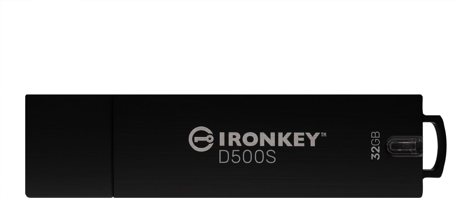 Kingston IronKey D500S - USB-Flash-Laufwerk - verschlüsselt - 32GB - USB 3,2 Gen 1 - TAA-konform (IKD500S/32GB)