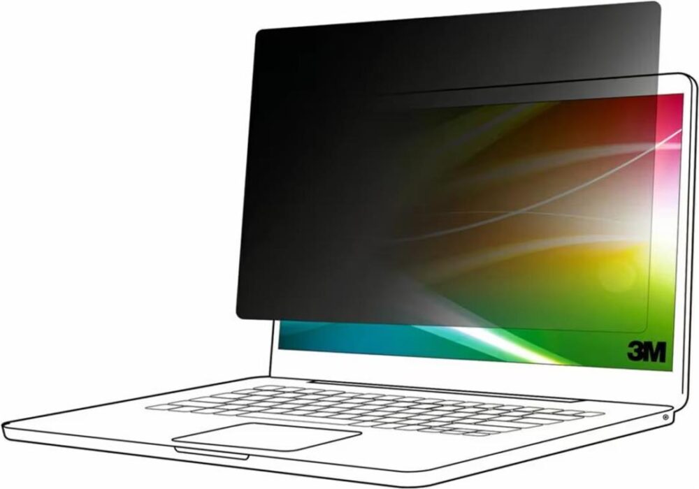 3M Bright Screen Privacy Filter - Blickschutzfilter für Notebook (horizontal) - entfernbar - klebend - 38,8 cm (15,3") - Schwarz - für Apple MacBook Air (Mitte 2023) (BPNAP007)