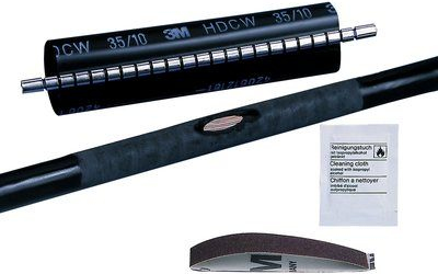 3M Deutschland Warmschrumpf-Rep.mansch. 55/15 mm, 250 mm HDCW 55/15-250 Ausführung Schrumpfmanschette, Innendurchmesser vor Schrumpf 55mm, Innendurchmesser nach Schrumpf 15mm, Länge 250mm, Wandstärke 3,2mm, Halogenfrei, UV-beständig, Die Reparaturmansche (DE272909834)