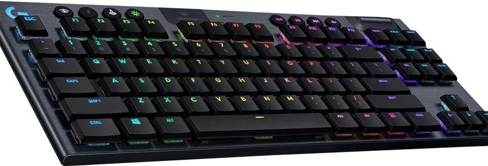 Logitech Gaming G915 TKL - Tastatur - backlit - USB, Bluetooth, LIGHTSPEED - QWERTZ - Deutsch - Tastenschalter: GL Tactile - Kohle
