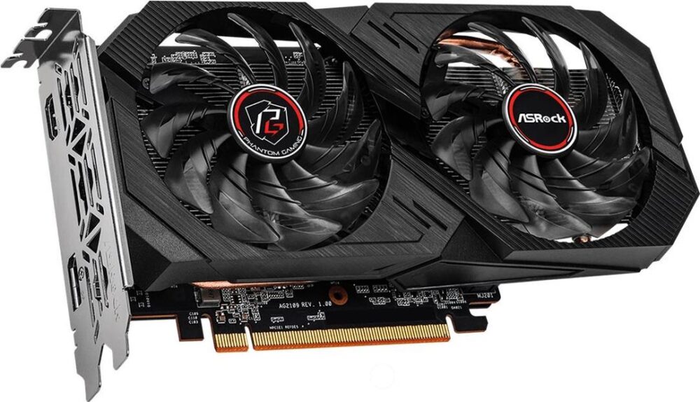 ASRock Phantom Gaming D Radeon RX 6500 XT 4GB OC - Grafikkarten - Radeon RX 6500 XT - 4GB GDDR6 - PCIe 4,0 - HDMI, DisplayPort (90-GA3DZZ-00UANF)