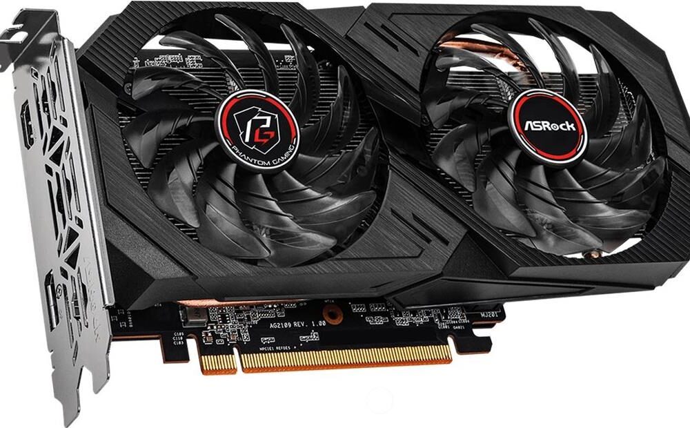 ASRock Phantom Gaming D Radeon RX 6500 XT 4GB OC - Grafikkarten - Radeon RX 6500 XT - 4GB GDDR6 - PCIe 4,0 - HDMI, DisplayPort (90-GA3DZZ-00UANF)