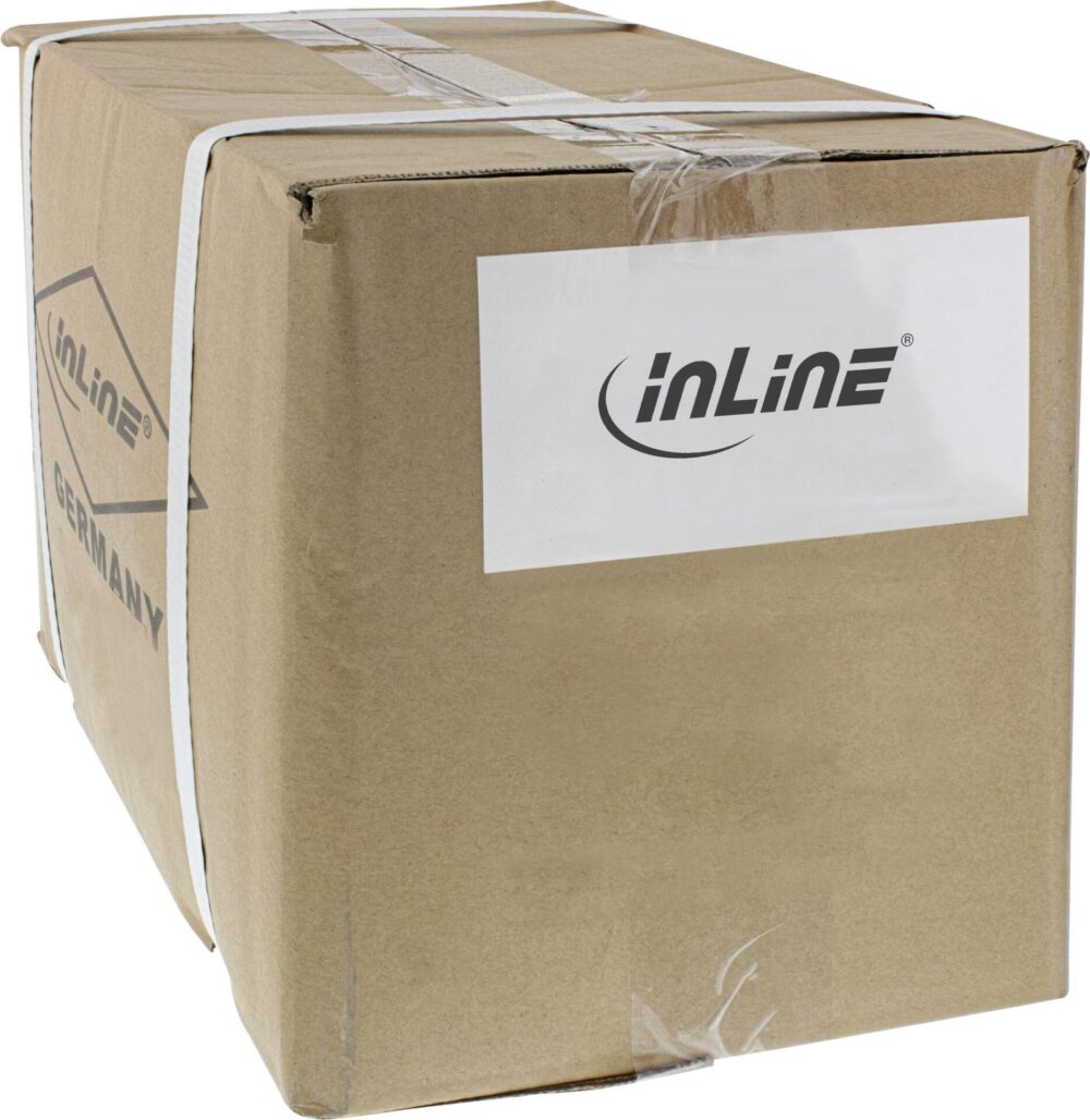 InLine - Patch-Kabel - RJ-45 (M) zu RJ-45 (M) - 2,0m - SFTP, PiMF - CAT 6 - geformt, ohne Haken, robust - grün (Packung mit 40) (B-76402G)