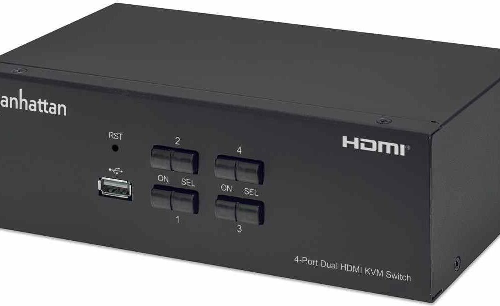 Manhattan 153539 Tastatur/Video/Maus (KVM)-Switch Schwarz (153539)