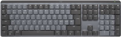 Logitech Master Series MX Mechanical - Tastatur - hinterleuchtet - kabellos - Bluetooth LE - QWERTY - Nordisch (Dänisch/Finnisch/Norwegisch/Schwedisch) - Tastenschalter: Clicky - Graphite (920-010755)