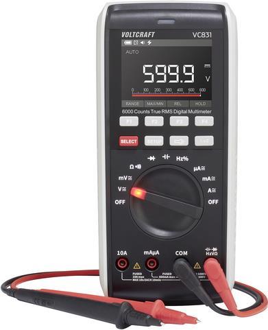 VOLTCRAFT VC-13110160 Hand-Multimeter kalibriert (ISO) digital CAT III 1000 V, CAT IV 600 V Anzeige (Counts): 6000 (VC-13110160)